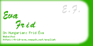 eva frid business card